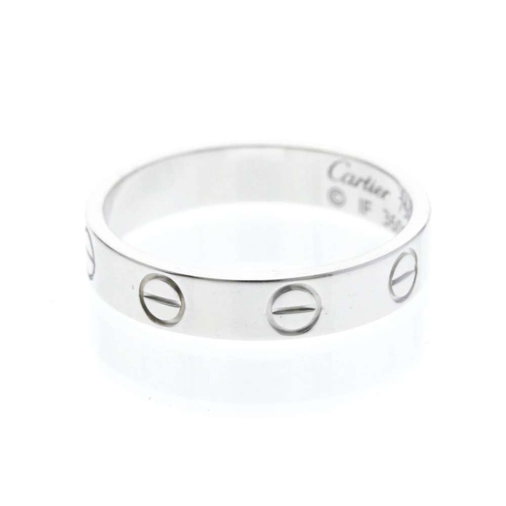 CARTIER 18k Silver Love Ring - Picture 2 of 9